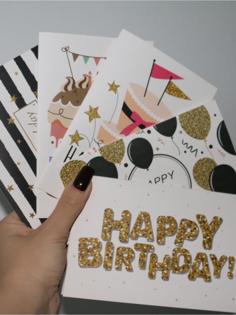 Birthday Cards with Stickers and Envelopes